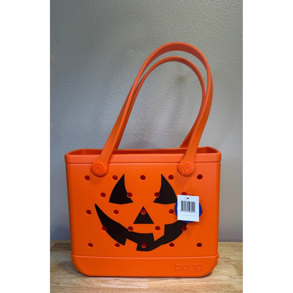 Bogg Bag Small Size Orange Jack-O-Lantern Halloween Pumpkin Bag NWT